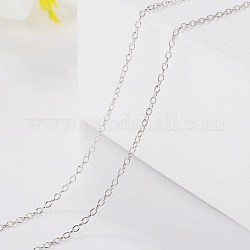 Cadena cable de latón unisex para collares, Platino, 17.71 pulgada (45 cm)