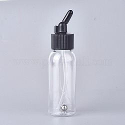 Пластиковые бутылки со специальной краской емкостью 30 мл, для распыления ручек, с крышками и роликом, многоразовая бутылка, прозрачные, 10.5x2.8 см, емкость: 30 мл (1.01 жидких унции)