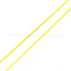 Coreano hilo cristal elástico, cuerda de pulsera elástica, cordón redondo que rebordea, amarillo, 0.8mm, alrededor de 38.27 yarda (35 m) / rollo