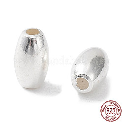 925 Perle aus Sterlingsilber, Reis, Silber, 5.5x3 mm, Bohrung: 1 mm