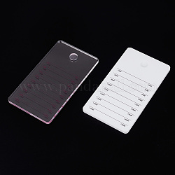 GOMAKERER 2Pcs 2 Colors Acrylic False Eyelashes Display Board, Faux Eyelash Extention Storage Card, with Reference Number 7~15mm, Mixed Color, 13.2x7.25x0.5cm, 1pc/color