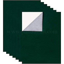 Tissu de flocage de bijoux, tissu autocollant, emballage en plastique de la peau, verte, 40x28.9~29 cm, 12 pièces / kit