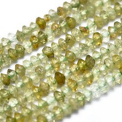 Natürlicher Granat Perlen Stränge, facettiert, Doppelkegel, 2x1 mm, Bohrung: 0.5 mm, ca. 390 Stk. / Strang, 15.35 Zoll (39 cm)