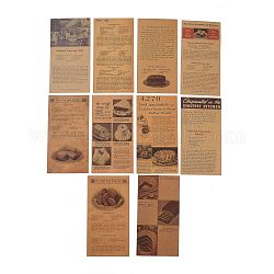 Bloc de papier kraft de scrapbooking, pour scrapbook album bricolage, carte de voeux, papier de fond, agenda décoratif, Pérou, 16x8.4 cm, 60 pcs /sachet 