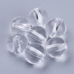 Perline acrilico trasparente, tondo, chiaro, 28x27.5mm, Foro: 3.5 mm, circa 40pcs/500g