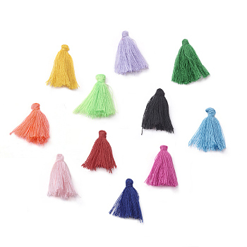 Décorations pendentif pompon en polycoton (coton polyester), couleur mixte, 28~34x5mm