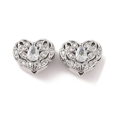 Латунные микропаве из прозрачного кубического циркония KK-S389-20P-1