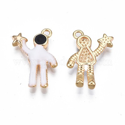 Pendentifs d'émail en laiton &nbsp;KK-N232-213-1