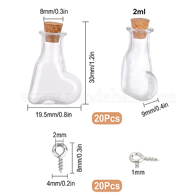 Small Glass Bottles and Vials Miniature Flasks Lab Equipment