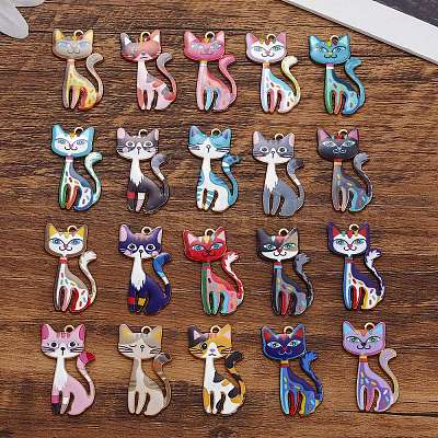 Печатные эмали подвески сплава&nbsp;FIND-D004-01G-1