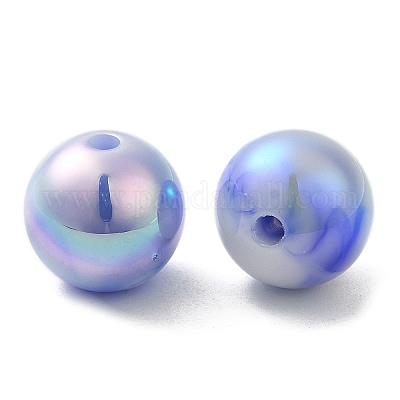 Переливающиеся бусины из абс-пластика&nbsp;RESI-Z015-03B-1