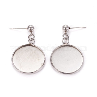 Серьги-гвоздики из нержавеющей стали 304&nbsp;STAS-L226-019C-P-1