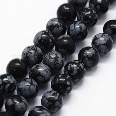 snowflake obsidian beads