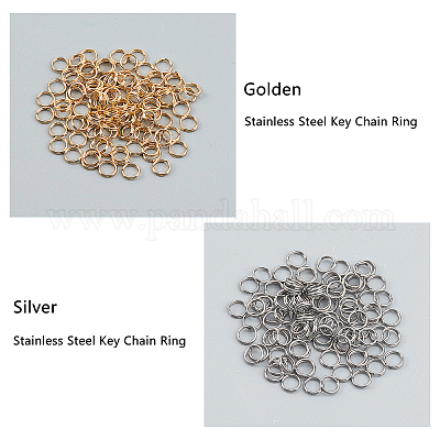 200pcs Metal Keyrings With Chain and Jump Rings in Bulk, Bulk