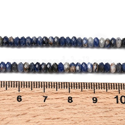 Природный содалит бисер нитей&nbsp;G-G343-A04-2x4mm-1