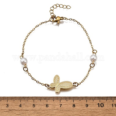 Браслеты-бабочки из нержавеющей стали 304 BJEW-C098-01D-G-1