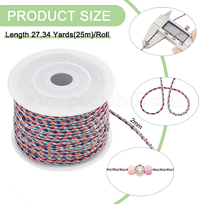 Wholesale BENECREAT 27 Yards Polyester Friendship Bracelet Cord
