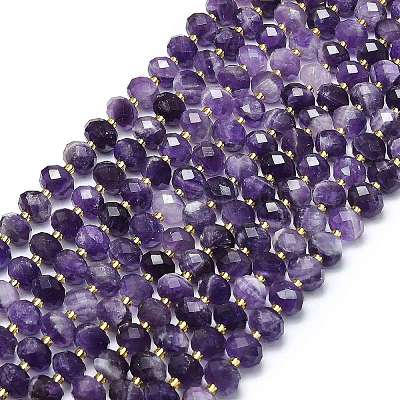 Природный аметист нитей бисера&nbsp;G-P573-A31-01-1