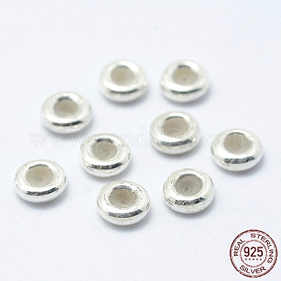 Silver Stopper Beads With Rubber Tube Slider Stopper Beads 