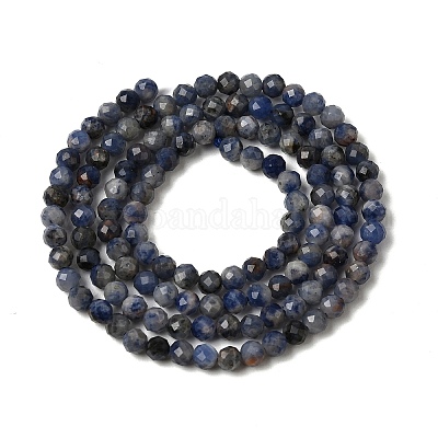 Природный содалит бисер нитей&nbsp;G-L653-B02-3mm-02-1