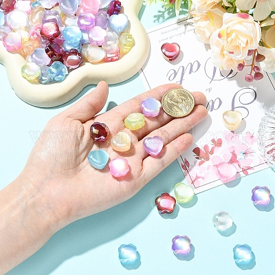 30 шт. 3 вида бусин из смолы с УФ-покрытием&nbsp;RESI-YW0005-80-1