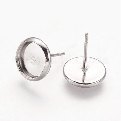 Латунь сеттинги серьга&nbsp;IFIN-Q006-P-NF-1