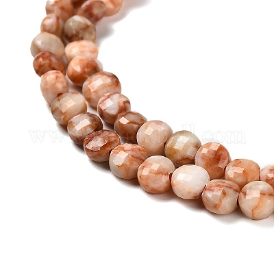 Бусы из натурального красного камня&nbsp;G-C179-A6mm-25-1