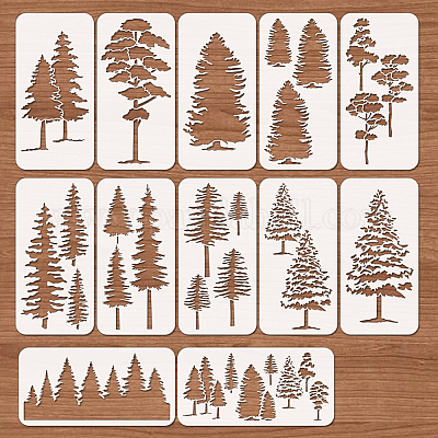 Pine Trees Cookie Stencil Edger