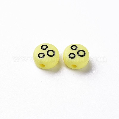 Непрозрачные разноцветные акриловые бусины X-MACR-N008-42-C-1