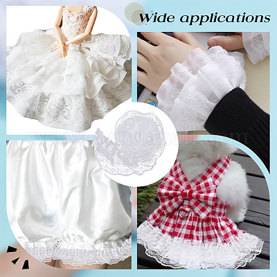 Отделка плиссированным кружевом длиной 20 м из полиэстера&nbsp;OCOR-HY0001-20C-1