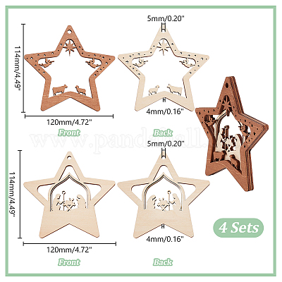 Древесины подвески&nbsp;LS-FIND-WH0162-09-1