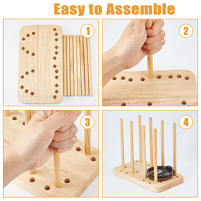 Деревянный регулируемый держатель крышки чашки&nbsp;ODIS-WH0043-88-1