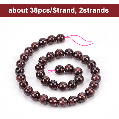 Гранат природный бисер нитей&nbsp;G-OC0001-25-10mm-1