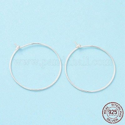 5 Pairs Sterling Silver Triangle Earring Hoops, 925 Silver Ear Wires,  Earring Wire Hoop, Earwire Hoop, Ear Hoop Earrings for Jewelry Making 