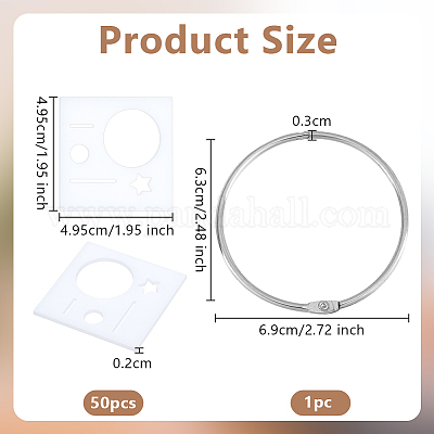 50 шт. квадратный акриловый органайзер для ниток для вышивки&nbsp;DIY-OC0012-63-1