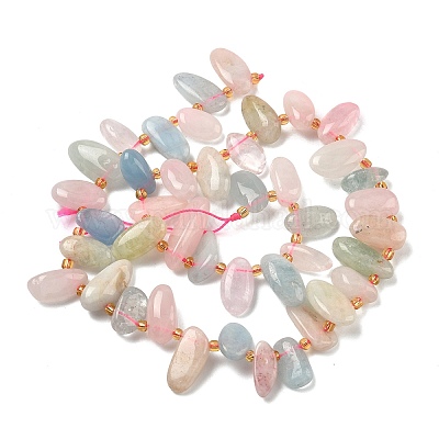 Природные морганит нитей бисера&nbsp;G-P604-A07-01-1