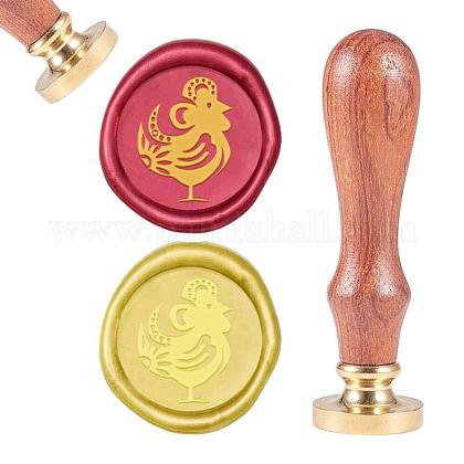 CRASPIRE Brass Wax Seal Stamp AJEW-CP0002-20-22-1