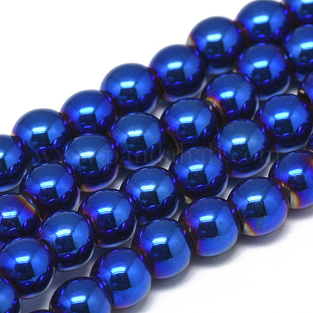Electroplate Non-magnetic Synthetic Hematite Beads Strands G-T061-49I-1