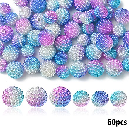 Nachahmung Perlenacrylperlen OACR-YW0002-04A-02-1