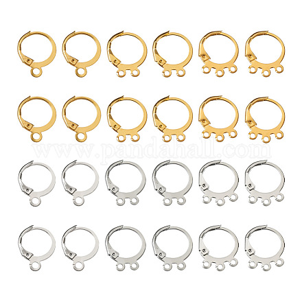 Pandahall Jewelry 180 Stück Messing-Ohrringe im 6-Stil KK-PJ0001-19-1
