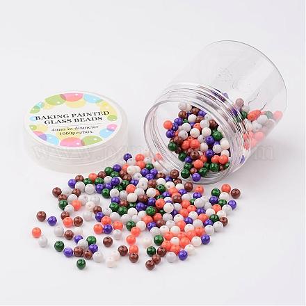Kits de perles en verre HY-JP0002-4mm-07-1