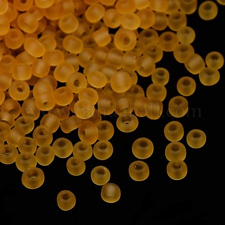 6/0 Frosted Transparent Glass Seed Beads SEED-A016-6-M01-1