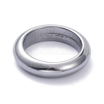 合成テラヘルツストーンフィンガー指輪  フラットラウンド  usサイズ8（18.1mm）  6.5mm G-K311-39-1