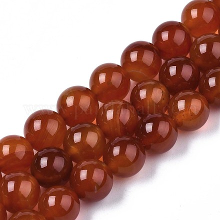 Chapelets de perles en cornaline naturelle G-S259-32-12mm-1