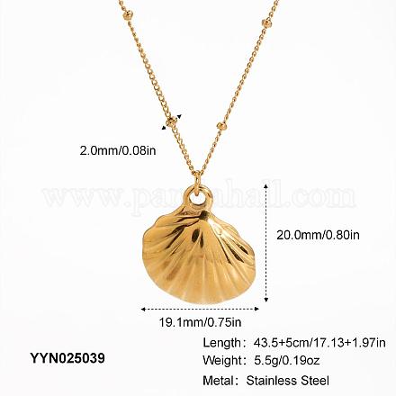 Женские ожерелья с подвеской в форме морской ракушки из нержавеющей стали FX1473-1-1