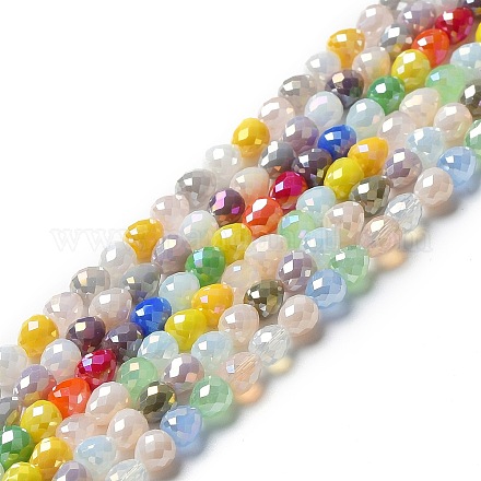 Fili di perle di vertro placcato GLAA-B013-01-1