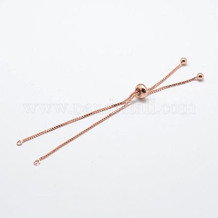 Rack Plating Brass Chain Bracelet Making X-KK-A142-018RG-1