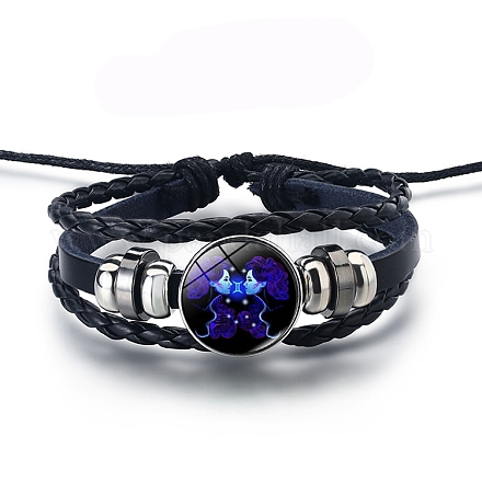 Bracelets de perles en alliage tressées PW-WG38488-09-1