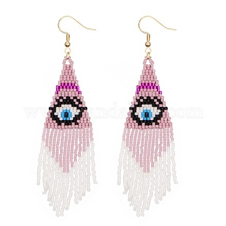 Glass Seed Beads Chandelier Earrings for Women EJEW-MIE200066-A-1