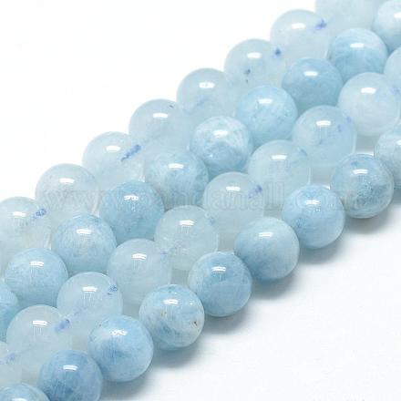 Chapelets de perles en aigue-marine naturelle G-R446-6mm-05-1